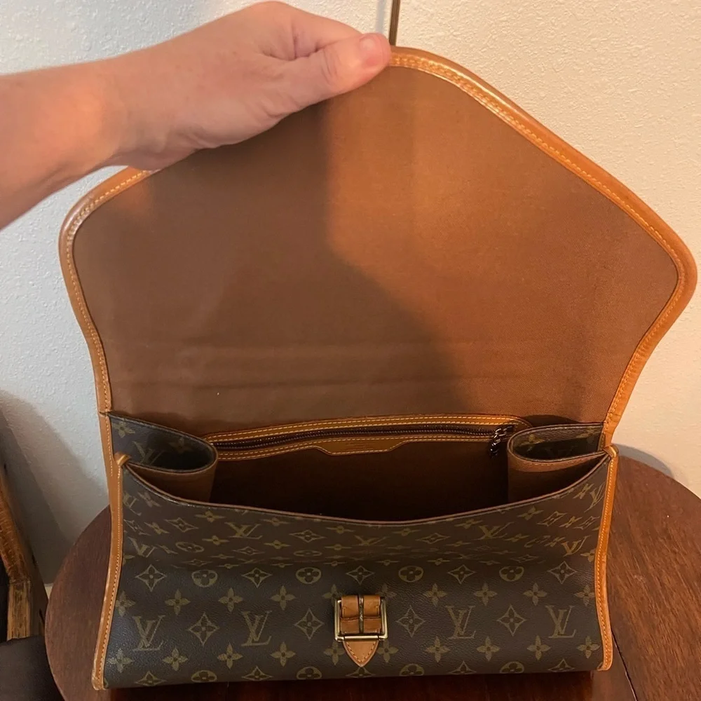 Louis Vuitton Beverly Monogram Tan and Brown Monogram Briefcase